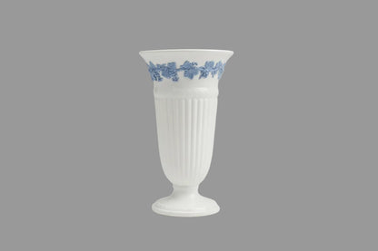 Wedgewood Trumpet Vase - White & Blue - Decorative - GOOD USED CONDITION
