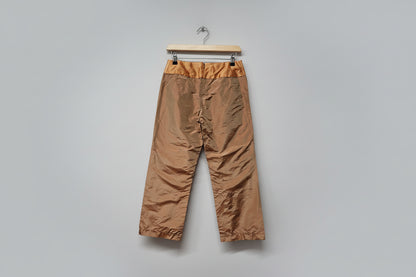 Versus Versace Orange Iridescent Silk Trousers UK 8 EU 36 Vintage Cropped