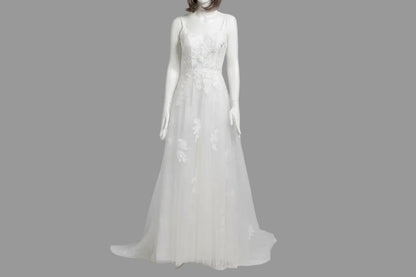 Stunning STACEES Wedding Dress With Detachable Overskirt BNWT Size 8 EU 36 Floaty Floral