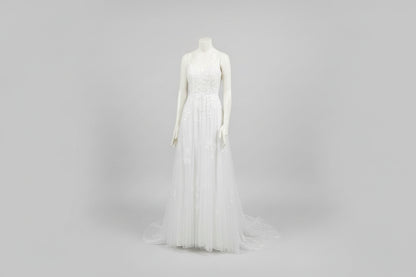 Stunning STACEES Wedding Dress With Detachable Overskirt BNWT Size 8 EU 36 Floaty Floral