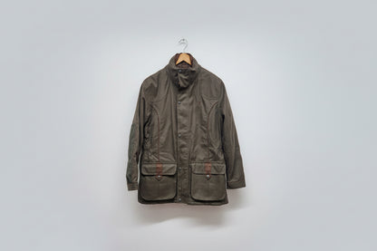 Percussion (S) Khaki Green Shooting Hunting Jacket Canvas Soft-Shell Size Small