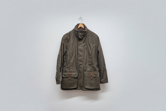 Percussion (S) Khaki Green Shooting Hunting Jacket Canvas Soft-Shell Size Small